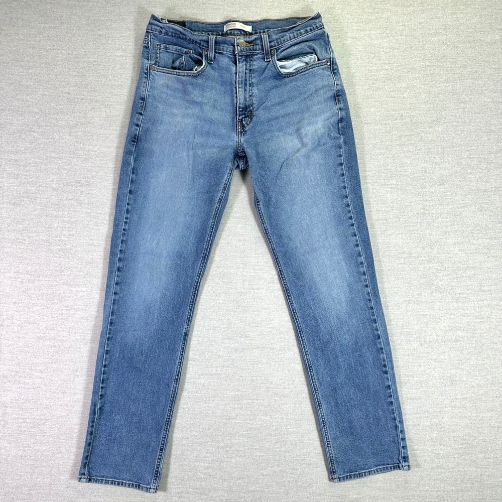 Levi Signature Athletic Jeans Men's 32x34 Blue Medium Wash Denim Straight Leg‎